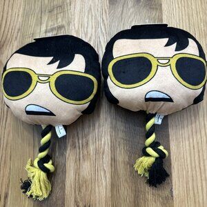 Elvis Plush Dog Toy Set NWT Tug String Squeak Plush Set